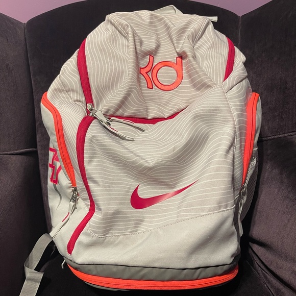 Nike KD Kevin Durant Backpack - Grey/White/Orange/Pink